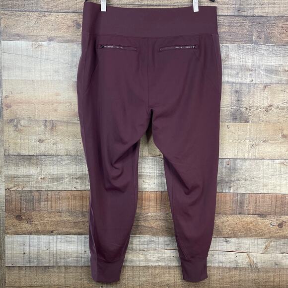 Athleta Venice Velvet Stripe Jogger Pants Decadent Chocolate SZ 1X - Picture 6 of 11